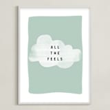 "all the feels" - Art Print in aqua by Lindsay Stetson Thompson - Framed