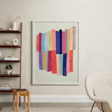 "Barred" - Art Print in White by melanie mikecz - In a Room