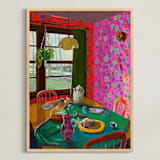 "After Tea" - Art Print in Sienna by Jess Franks - Framed
