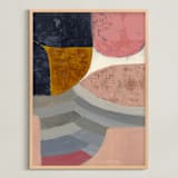 "Composition On Color and Texture 1" - Art Print in Nude Cloud by Bethania Lima - Framed