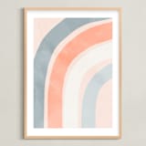 "Spring Rainbow" - Art Print in Blush by Iveta Angelova - Framed
