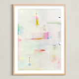 "Believe" - Art Print in Seafoam by Lindsay Megahed - Framed
