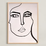 "Lady Lydia" - Art Print in Charcoal Black by cyrille gulassa - Framed