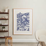 "Catch A Wave" - Art Print in Ultramarine by Kym Fulmer - In a Room