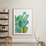"Cacti" - Art Print in Cactus green by Alexandra Dzh - In a Room