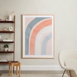 "Spring Rainbow" - Art Print in Blush by Iveta Angelova - In a Room