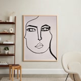 "Lady Lydia" - Art Print in Charcoal Black by cyrille gulassa - In a Room