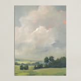 "Rosy Tomorrow II" - Art Print in Grey Blue by Stephanie Goos Johnson - Unframed