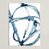 "Indigo Plant Cell" - Art Print in Indigo Blue by Mary Gaspar - Unframed