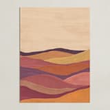 "Desert layers" - Art Print in Rosewood by Annie Shapiro - Unframed