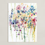 "Wildflowers" - Art Print in rose by Lindsay Megahed - Unframed