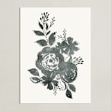 "Dark Florals no. 1" - Art Print in Ink by Alethea and Ruth - Unframed