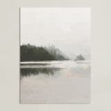 "LakeView II" - Art Print in Misty Grey by Amy Hall - Unframed