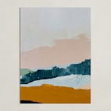 "Moving Mountains I" - Art Print in River Blue by Kayla King - Unframed