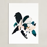 "Botanical Series #4" - Art Print in Dark blue by Caryn Owen - Unframed