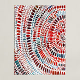 "Fire Ripple Drop" - Art Print in red by Holly Royval - Unframed