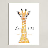 "baby animal.giraffe" - Personalized Art Print in tangerine by Cass Loh - Unframed