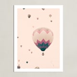 "To The Stars" - Art Print in Pale Pink by Caroline Mint - Unframed