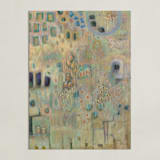"In A Door & Out A Window" - Art Print in Khaki by Pamela Tucker Herz - Unframed