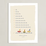 "The Counting Ocean" - Personalized Art Print in Indigo by Michelle Enderton - Unframed