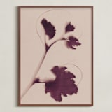 "Leaf and Vine" - Art Print in Mulberry by Kamala Nahas - Framed