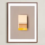 "Unstruck Yellow" - Art Print in Color Match Yellow by Andrew McClintock - Framed