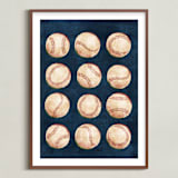 "Dinger 1 Spin Cycle" - Art Print in Navy by Kamala Nahas - Framed