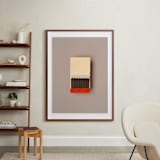 "Unstruck Red" - Art Print in Color Match Red by Andrew McClintock - In a Room