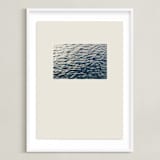 "Sand and Sea 2" - Art Print in Deep Sea Blue by Shawna Urban - Framed