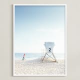 "Tower 2" - Art Print in tower blue by Kamala Nahas - Framed