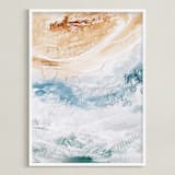 "Sediment No 1" - Art Print in Beige by Kelly Ventura - Framed