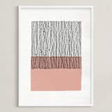 "Color Streak" - Art Print in Dusty Rose by Kiersten Garner - Framed