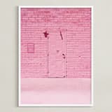 "The Pink Door" - Art Print in Pink by Jenna Gibson - Framed