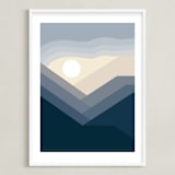 "After Storm" - Art Print in deep blue by Stop-mashina - Framed