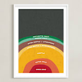 "The Earth" - Art Print in Magma by Erica Krystek - Framed