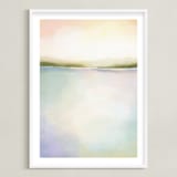 "Coral Bay" - Art Print in Coral Pink by AlisonJerry - Framed