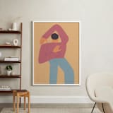 "Stretch 1" - Art Print in Burgundy by Elliot Stokes - In a Room