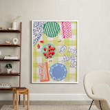 "Dinner For Two" - Art Print in Citrine by Mariana Suárez Pierre - In a Room