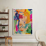 "In Seventh Heaven" - Art Print in Emerald Turquoise by Stephanie Lessing - In a Room
