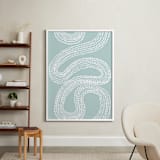 "River of Dots" - Art Print in light blue by Jorey Hurley - In a Room