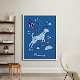 "Space Pup" - Personalized Art Print in Celestial by Kristin Mastoras - In a Room