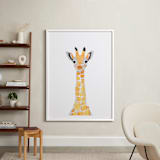 "baby animal.giraffe" - Art Print in merigold by Cass Loh - In a Room