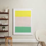 "Color Blocks" - Art Print in Yellow Green by Yaling Hou Suzuki - In a Room