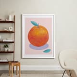 "Orange Freshness" - Art Print in Fresh orange by Stop-mashina - In a Room