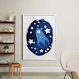 "To the stars and beyond" - Art Print in Prussian Blue by raven erebus - In a Room