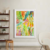 "Tropical" - Art Print in Sunny yellow by Alexandra Dzh - In a Room