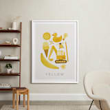"Ten Yellow Things" - Art Print in Yellow by Ana Peake - In a Room