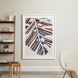 "Abstract Monstera Leaf" - Art Print in Cinnamon by Iveta Angelova - In a Room