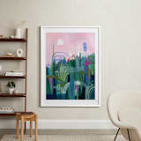 "Feel So Fine" - Art Print in Emerald Green by Sarina Diakos - In a Room