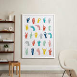 American Sign Language ABCs Open Edition Children's Art Print by Jessie Steury